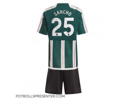 Manchester United Jadon Sancho #25 Bortatröja Barn 2023-24 Kortärmad (+ korta byxor)